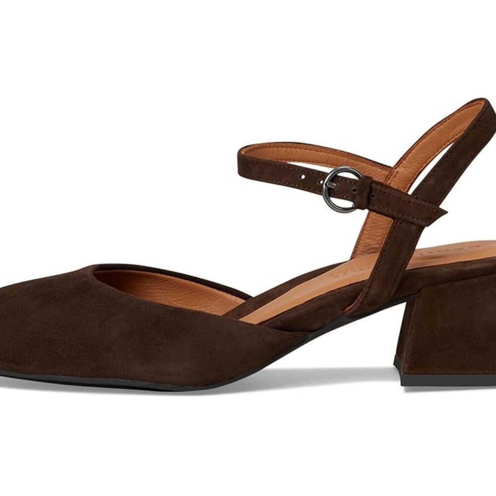 Lucinda Block Heel Chocolate Suede Pump by Gentle Souls for Kenneth Cole - Picture 2 of 7